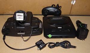 lot 163 image: SEGA GENESIS GAMING CONSOLE WITH SUPPLIES AS SHOWN