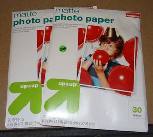 lot 209 image: 2 PACKS OF 30 COUNT PHOTO PAPER - MATTE FINISH