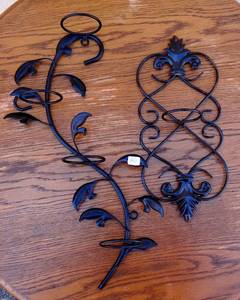 lot 351 image: TWO METAL WALL HANGERS