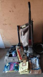 lot 369 image: KIRBY HERITAGE II VACUUM WITH ATTACHMENTS AND BAGS AS SHOWN
