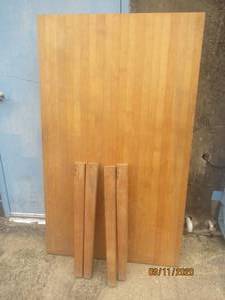 lot 249 image: STOREHOUSE WOOD RECTANGLE DINING TABLE NEED SCREWS&nbsp TO ATTACH LEGS &nbsp 60 L X 36 W&nbsp