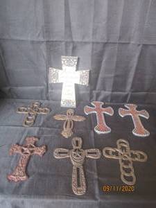 lot 264 image: TOTAL OF 8 ASSORTED CROSSES - 5 ARE CAST IRON&nbsp
