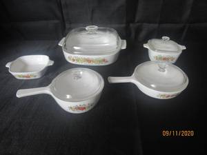 lot 267 image: TOTAL OF 9 PC CORNINGWARE&nbsp