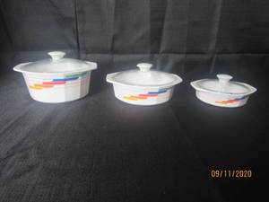 lot 268 image: TOTAL OF 6 PC STUDIO NOVA FIRE ICE BAKEWARE&nbsp