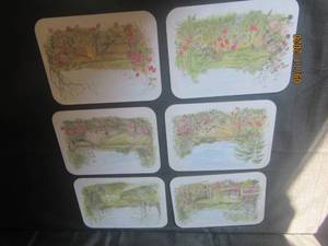 lot 286 image: TOTAL OF 6 ORCHARO MELAMINE PLACEMATS&nbsp