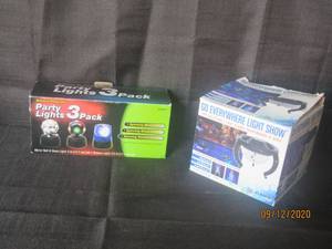 lot 306 image: TOTAL OF 2 ASSORTED LIGHTS&nbsp&nbsp- 3 PACK PARTY LIGHTS&nbsp&nbsp- GO EVERYWHERE LIGHT SHOW&nbsp