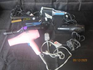lot 307 image: TOTAL OF 6 HAIR ACCESSORIES&nbsp&nbsp-GVP FLAT IRON ,GVP PRO BLOW DRYER,NANO TITANIUM,JILBERE DEFINITION SERIES ,REMINGTON CURLING IRON , JILBERE LIMITED EDITION BLOW DRYER&nbsp