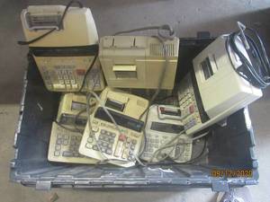 lot 333 image: TOTAL OF 6 ELECTRIC PRINTER CALCULATORS&nbsp