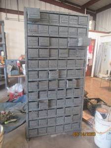 lot 34 image: 72 METAL DRAWER CABINET WITH CONTENTS
