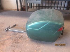 lot 57 image: GREEN ELECTRIC SCOOTER TRUNK WITH KEY&nbsp