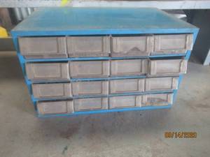 lot 83 image: METAL PLASTIC STORAGE BIN&nbsp