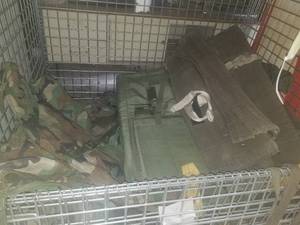 lot 12 image: Military Rifle Cases, several types, Cage not included