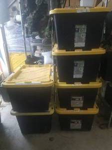 lot 31 image: 6 Bins of Military items, BINS NOT INCLUDED