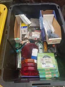 lot 42 image: Auto parts- Bin of mixed parts  BIN NOT INCLUDED