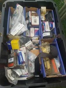 lot 44 image: Auto parts- Bin of mixed parts  BIN NOT INCLUDED