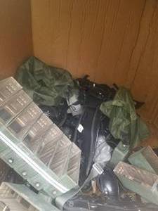 lot 50 image: Mixed pallet of Military items, plastic pallet not included