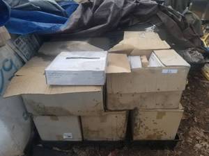 lot 86 image: Pallet of Philips Exit signs  PLASTIC PALLET NOT INCLUDED