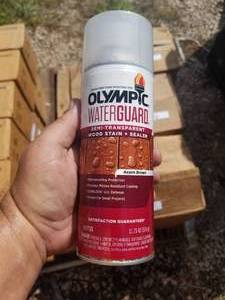 lot 108 image: Olympic Waterguard Semi- transparent Wood stain and sealer