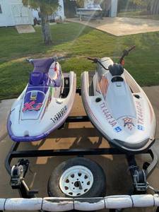 lot 37 image: 2 Jet Skis w trailer