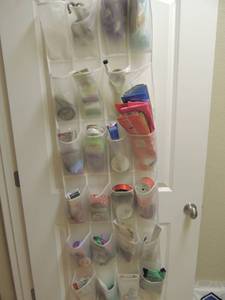 lot 45 image: Wall hanging craft holder( stringyarn tissue paper etc.