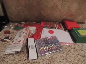 lot 203 image: Christmas  PAPER TISSUE, CARDS,