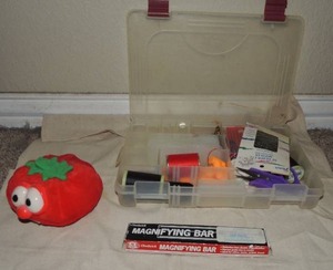 lot 98 image: Sewing items- pin cushion, thread, needles etc.