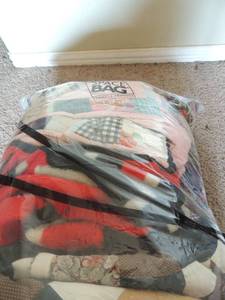 lot 197 image: Dallas Cowboy baby crib blanket  Texas Tech throw   purple flowered bed spread for twin and full size quilt