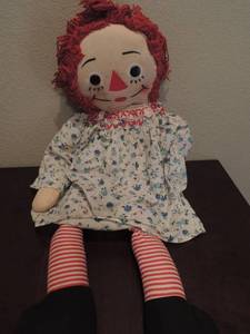 lot 383 image: 36 RAGGEDY ANN DOLL - HAS A FEW STAINS  SEE PICTURES