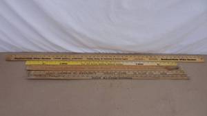 lot 55 image: Lot of 5 vintage measuring sticks