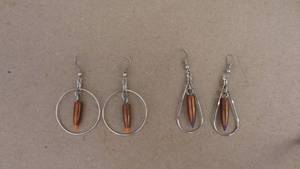 lot 75 image: 2 pair of bullet earrings