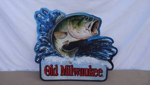 lot 115 image: Old Milwaukee Beer advertisement sign