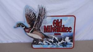 lot 116 image: Old Milwaukee Beer advertisement sign
