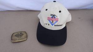 lot 176 image: Handyman Club of America hat and belt buckle