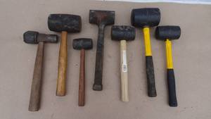 lot 236 image: Lot of 7 rubber mallets