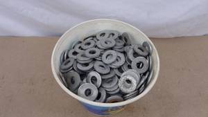 lot 241 image: Lot of washers 1 O.D & 38 I.D., weights approx 10 lbs