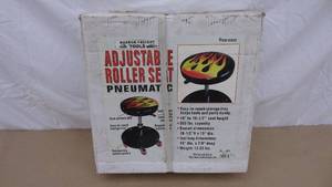 lot 18 image: Adjustable pneumatic roller seat, new in box