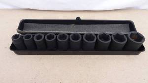 lot 256 image: 10-piece 12 impact socket set (716, 12, 916, 58, 1116, 34, 1316, 78, 1516, 1)
