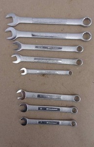 lot 266 image: Lot of 8 GM Goodwrench wrenches (12, 38, 14, 9mm, 8mm, 7mm)