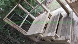 lot 375 image: Custom built wood portable stairs 30 x 39 x 64