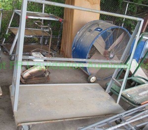 lot 362 image: W.A. Powers commercial industrial double sided panel cart, 57 x 60 x 30