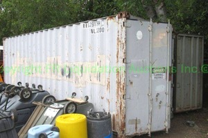 lot 284 image: Jindo Industries 1176 cubic feet storagetransport container. Contents not included 8.5ft x 8ft x 20.5ft