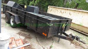 lot 278 image: Dual axle trailer 16ft, no title, contents not included