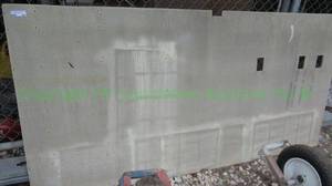 lot 250 image: Fiberglass weave layered board with electrical outlet cutouts, 4ft x 8ft