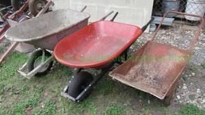 lot 249 image: Wheelbarrows as shown 3 count