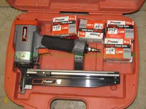 lot 70 image: Paslode 16 gauge pneumatic finish nailer model 325065F16 includes Paslode 1-14 finish nails