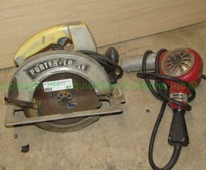 lot 81 image: Porter Cable circular saw and Master Appliance heat gun