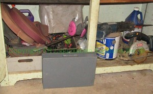 lot 83 image: Assorted tools, hardware and more as shown.