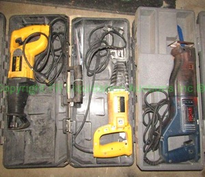 lot 95 image: Dewalt and Ryobi reciprocating saw, 3 total