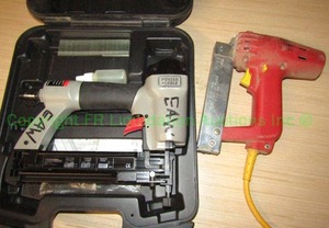 lot 116 image: Porter Cable pneumatic finish nailer and Arrow electric staple gun
