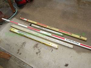 lot 119 image: CST Berger and Crain surveyors leveling rods, 5 total